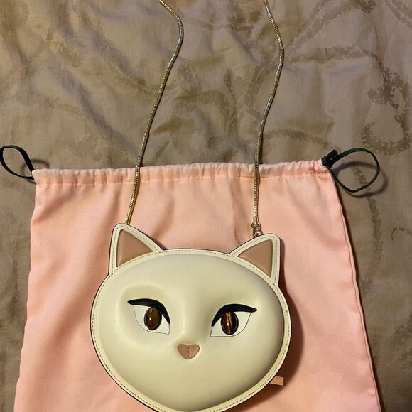 Kate Spade NY Cats Meow Leather Small Shoulder Crossbody Bag. - Picture 1 of 4
